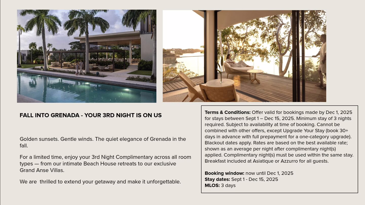 , Fall into Grenada 3rd Night Free